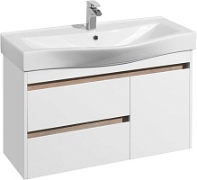 Акватон Тумба с раковиной Нортон 100 белая/дуб эндгрейн